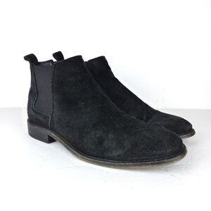 All Saints Chelsea Boots Men 12 US 45 Black Rook Suede Leather Pull On Rock